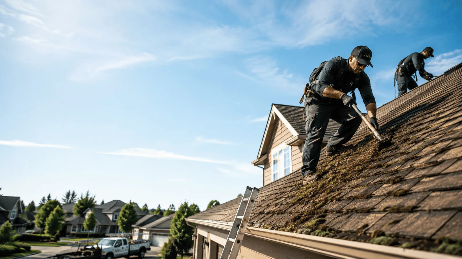 Roof Moss Removal in Rock, MI near me
